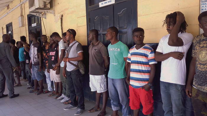Some of the suspected criminals